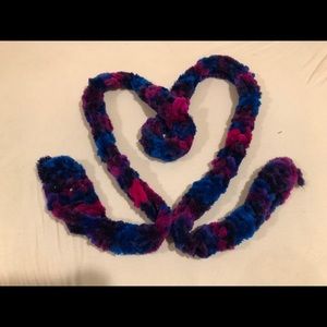 Pink blue and purple scarf vintage